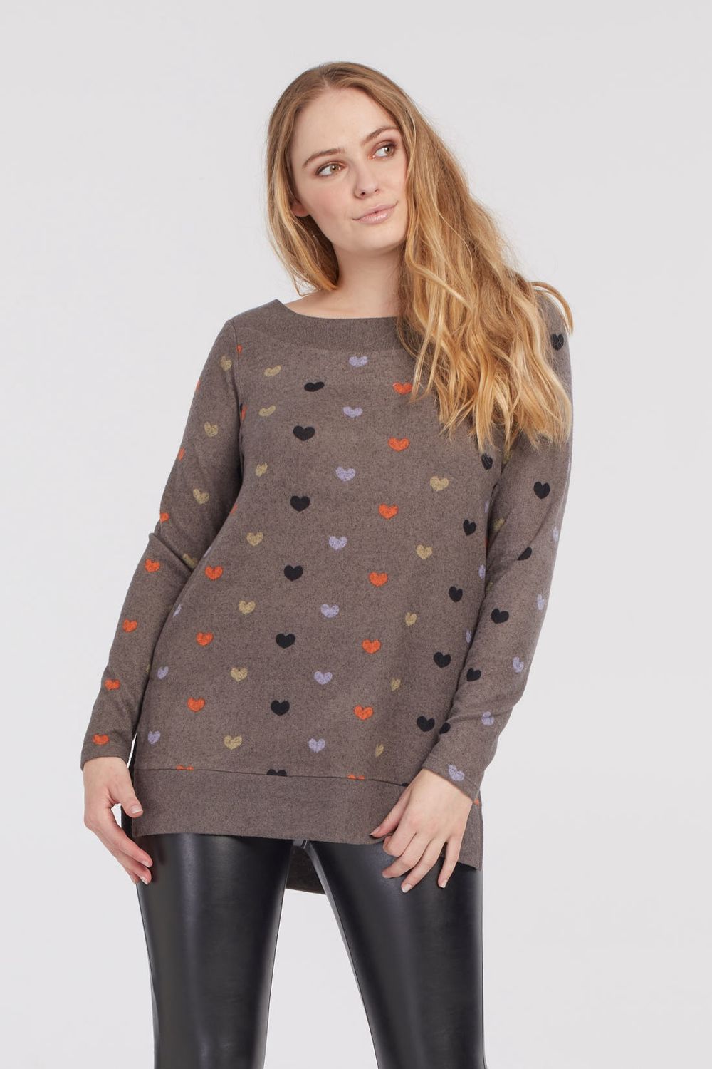 Boat Neck High Low Top