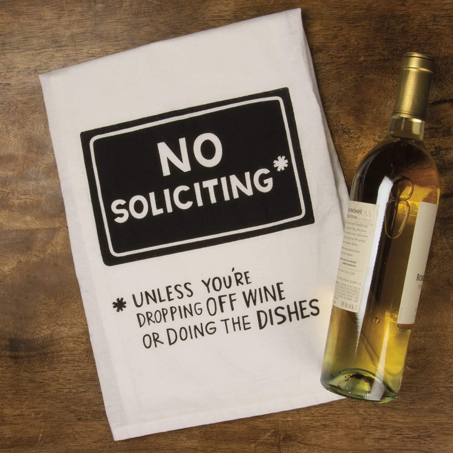 "No Soliciting" Tea Towel