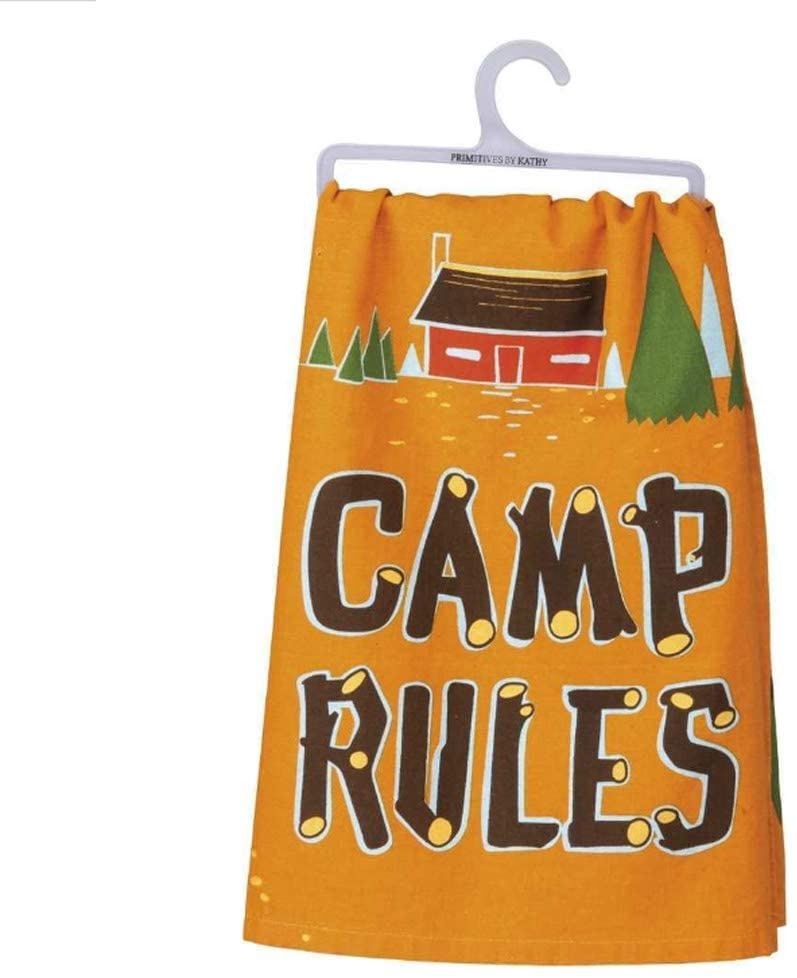 Camp Rules Tea Towel