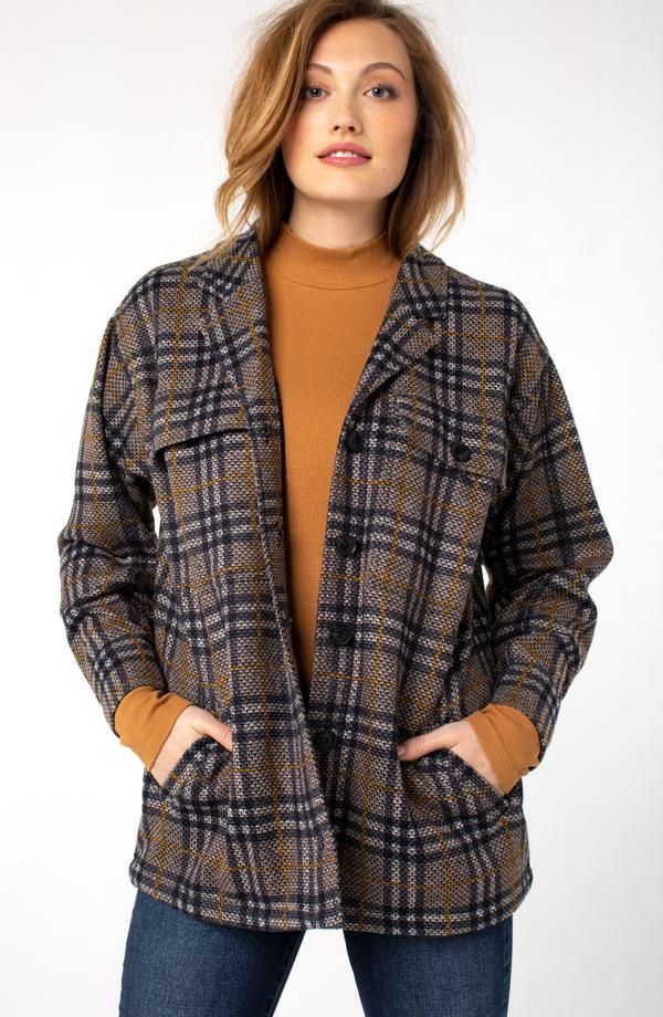 Button Front Boxy Jacket