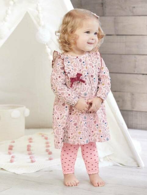 Forest Muslin Dress &amp; Tights Set