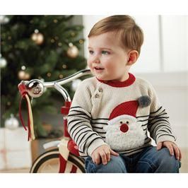 Boys Striped Santa Sweater
