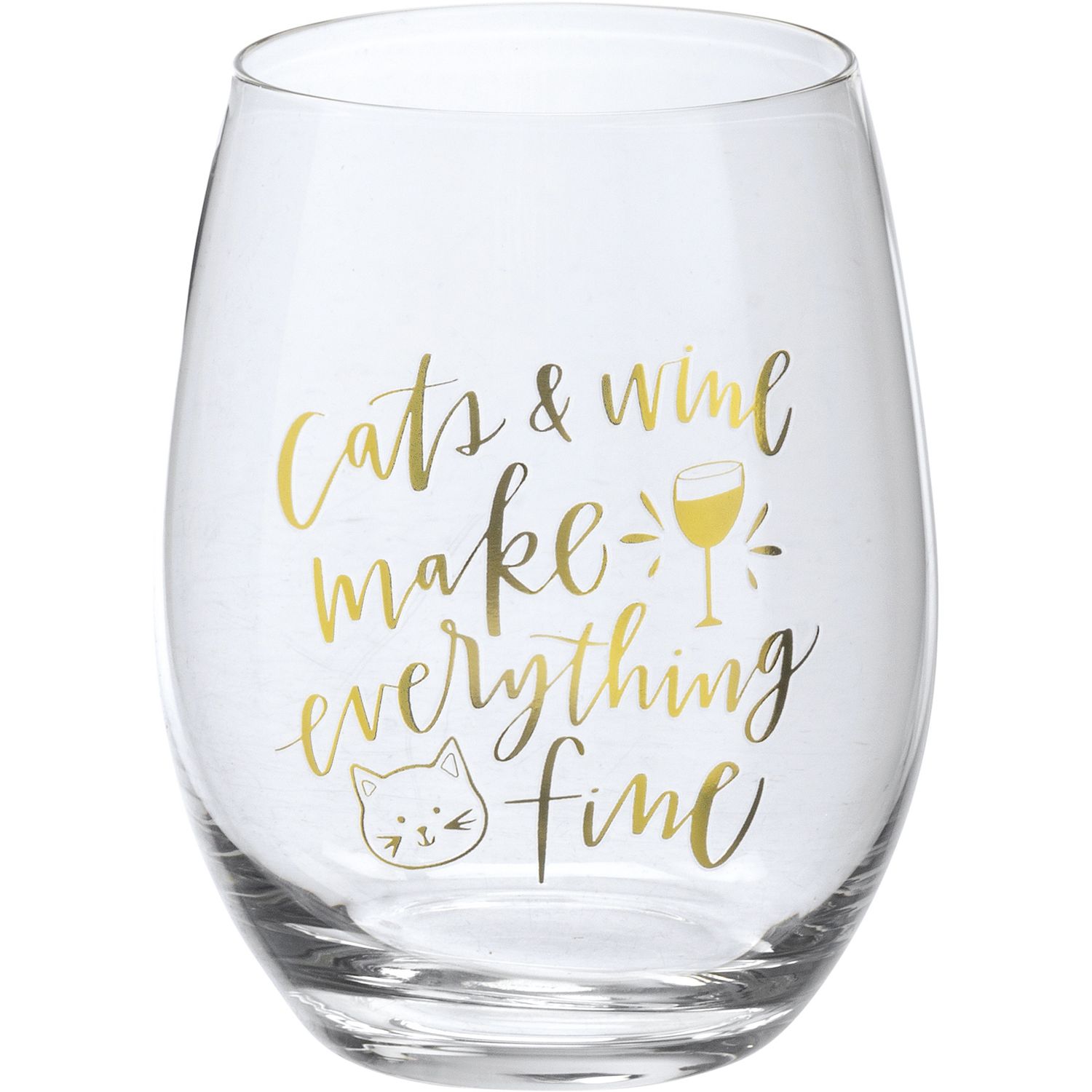Wine Glass - Cats &amp; Wine