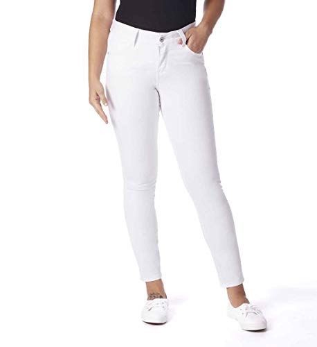 Cecilia Mid Rise Skinny Jeans - White