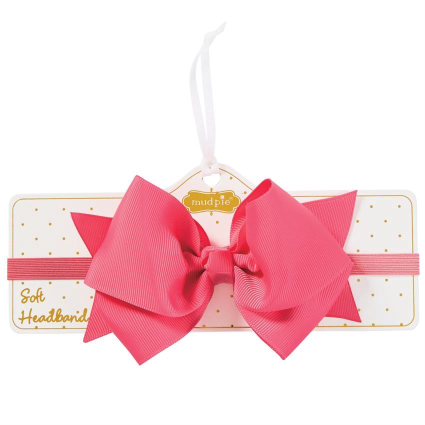 Dark Pink Ribbon-Bow Soft Headband