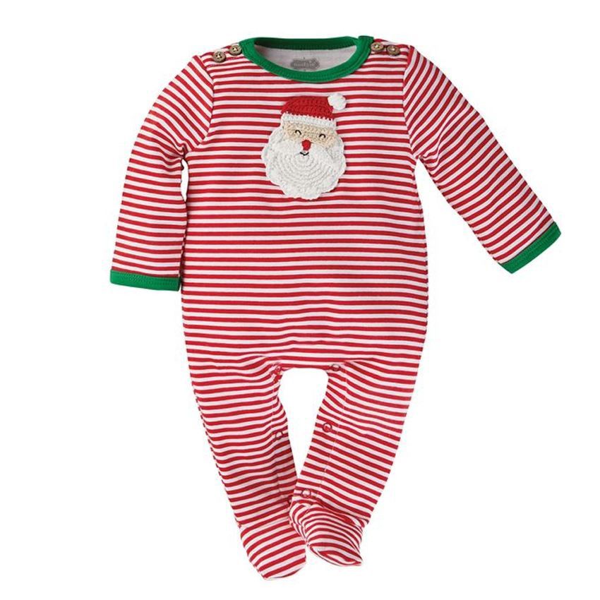 Crochet Santa Footed Sleeper