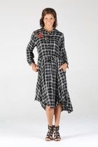 Checkered Long Sleeve Dress