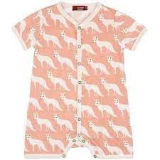 Milkbarn Organic Cotton Shortall Pink Fox