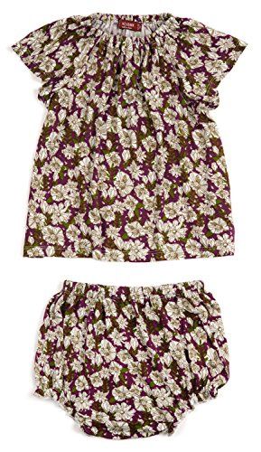 Bamboo Peasant Dress/Bloomer Set Purple Floral