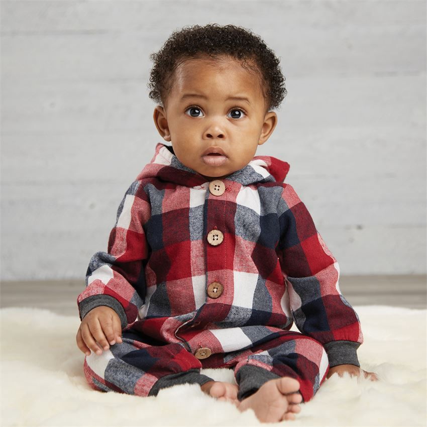 Buffalo Check Hooded Flannel Coverall