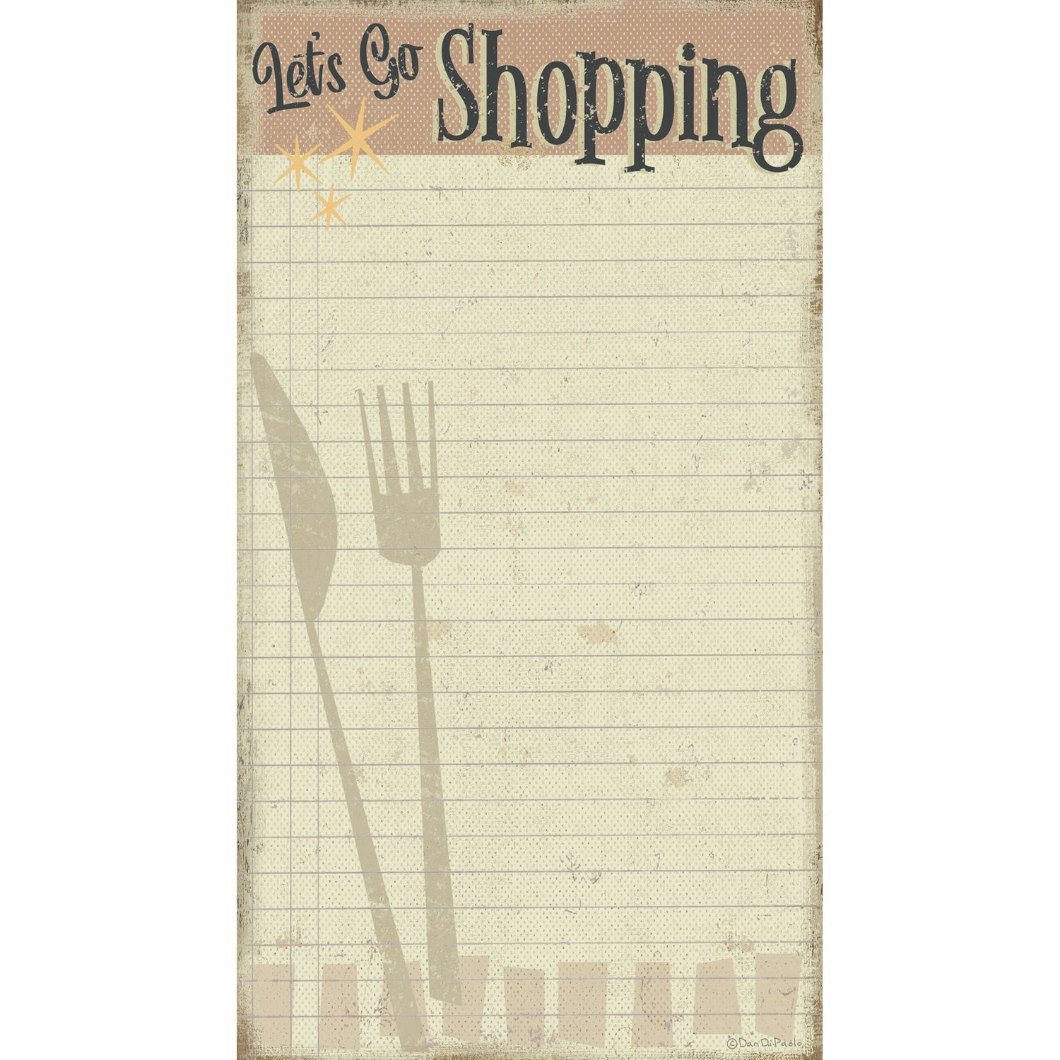 Notepad Large - Let's Go Shopping