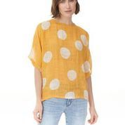 Cotton Gauze Short Sleeve Blouse