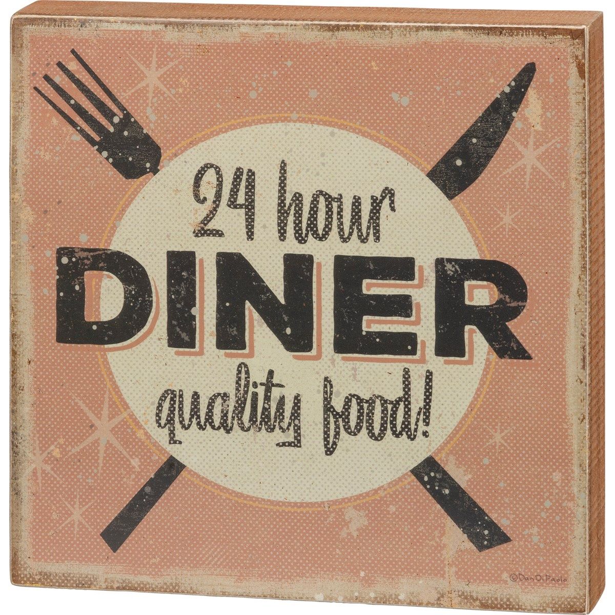 Box Sign - 24 Hour Diner Quality Food