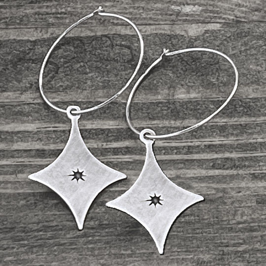 Starburst Hoop Earrings