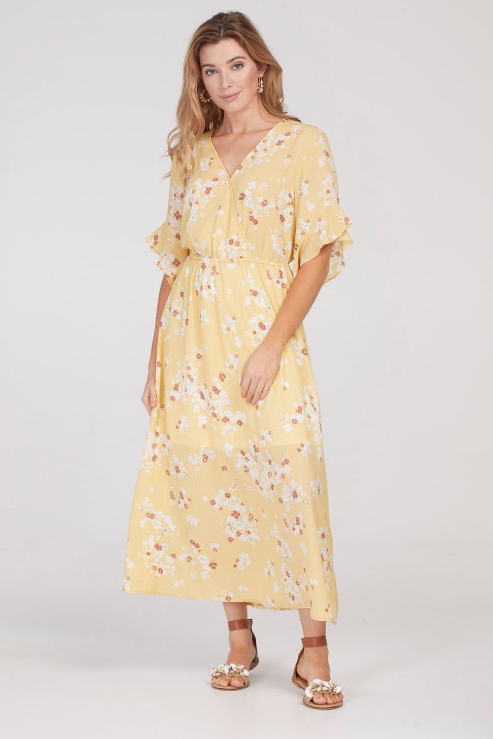 Bell Sleeve Maxi Dress