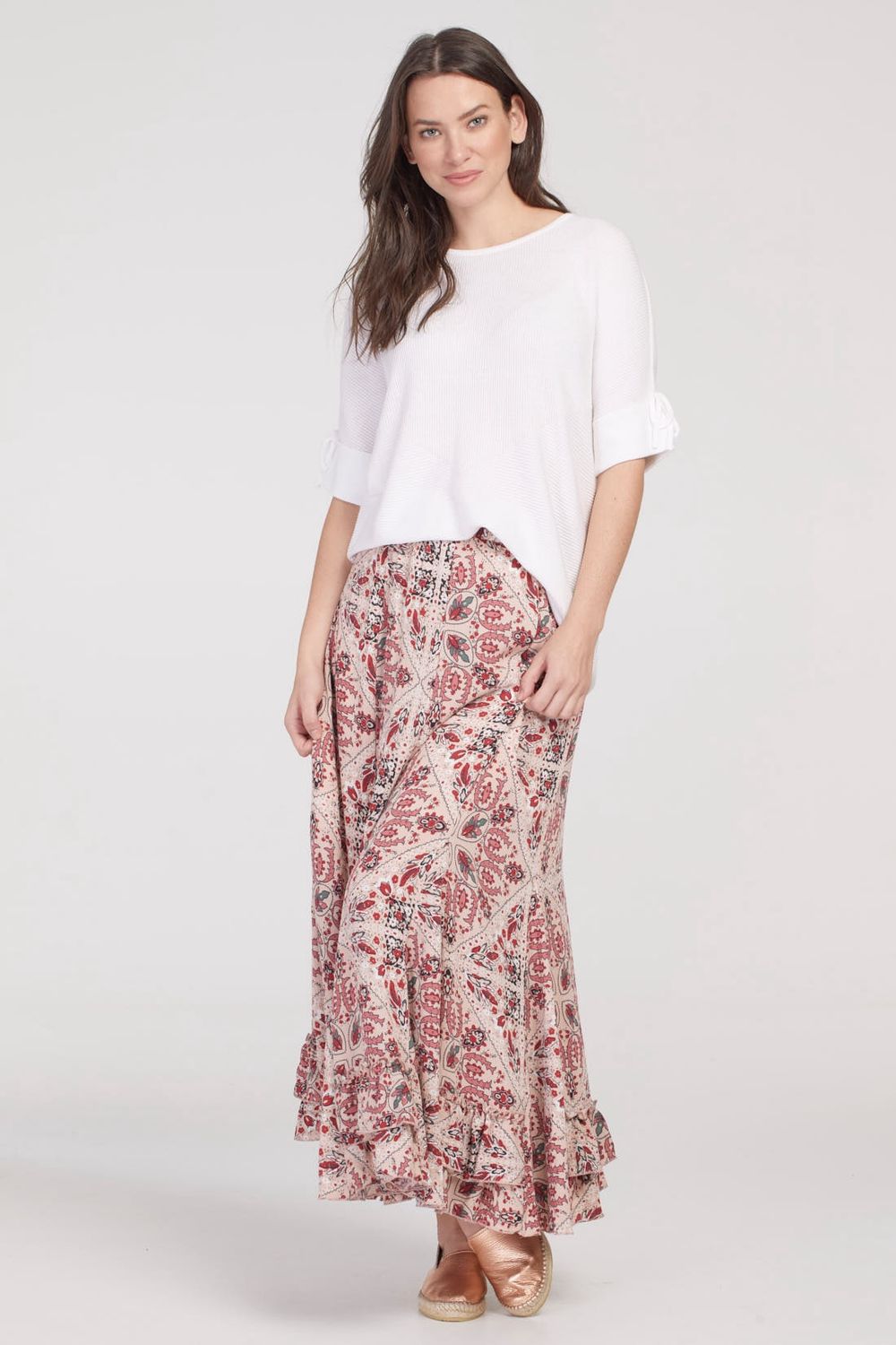 Flared Pull On Skirt