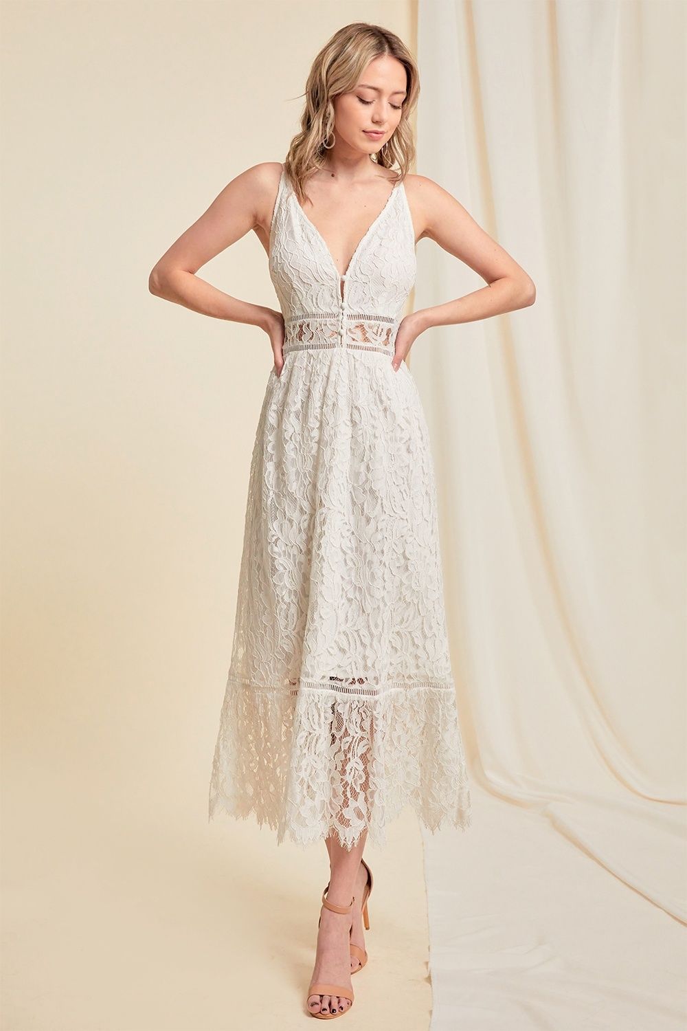 Full Lace Midi Dress