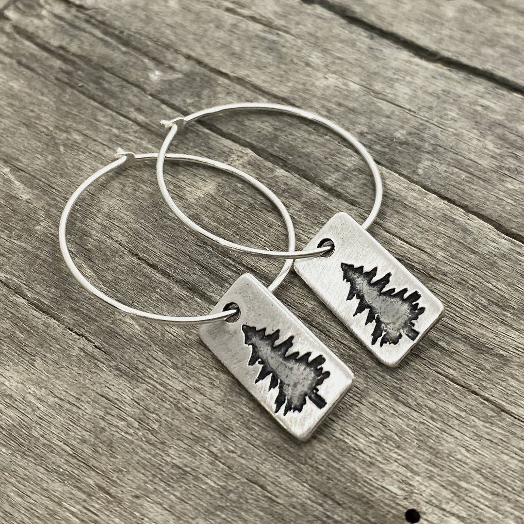 Spruce Hoop Earrings