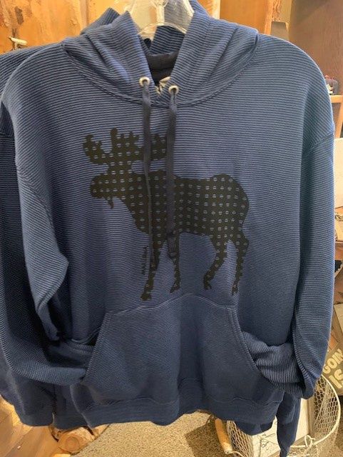 Polka Dot Moose Stripe Hoodie