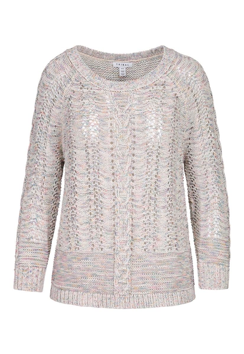 3/4 Sleeve Scoop Neck Sweater