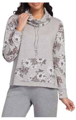 Longsleeve Cowl Neck Top with Front Pocket