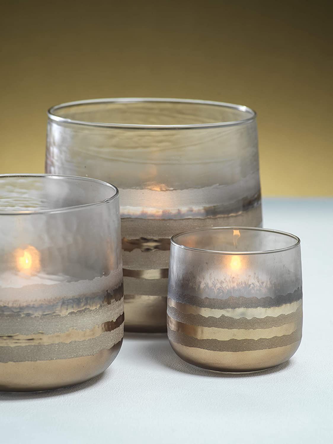 Lucia Smoky Glass Votive Holder