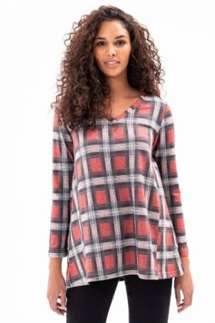 V-Neck Long Sleeve Lightweight Tunic