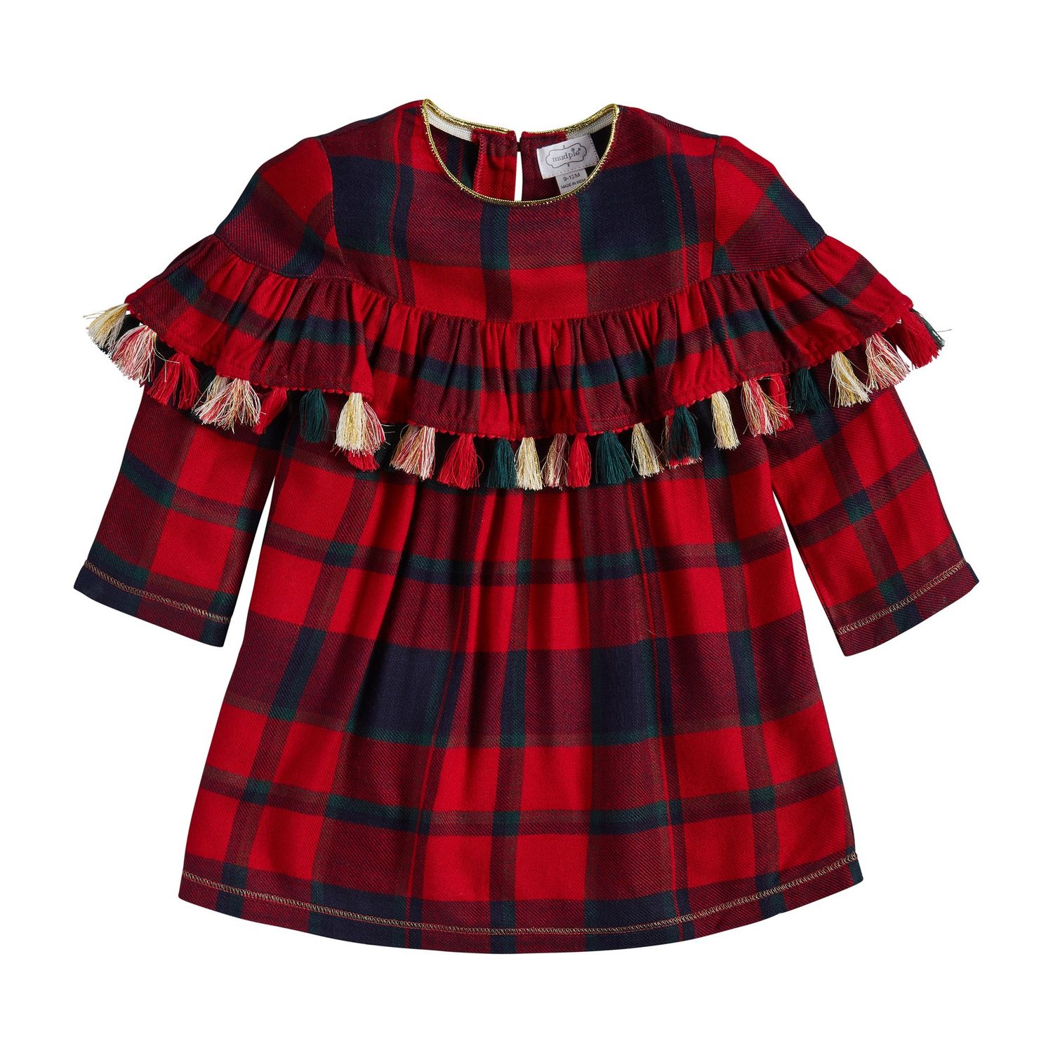 PLAID TASSEL DRESS