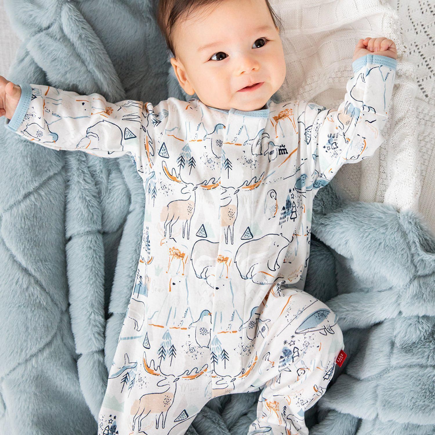 northern lights organic cotton magnetic footie