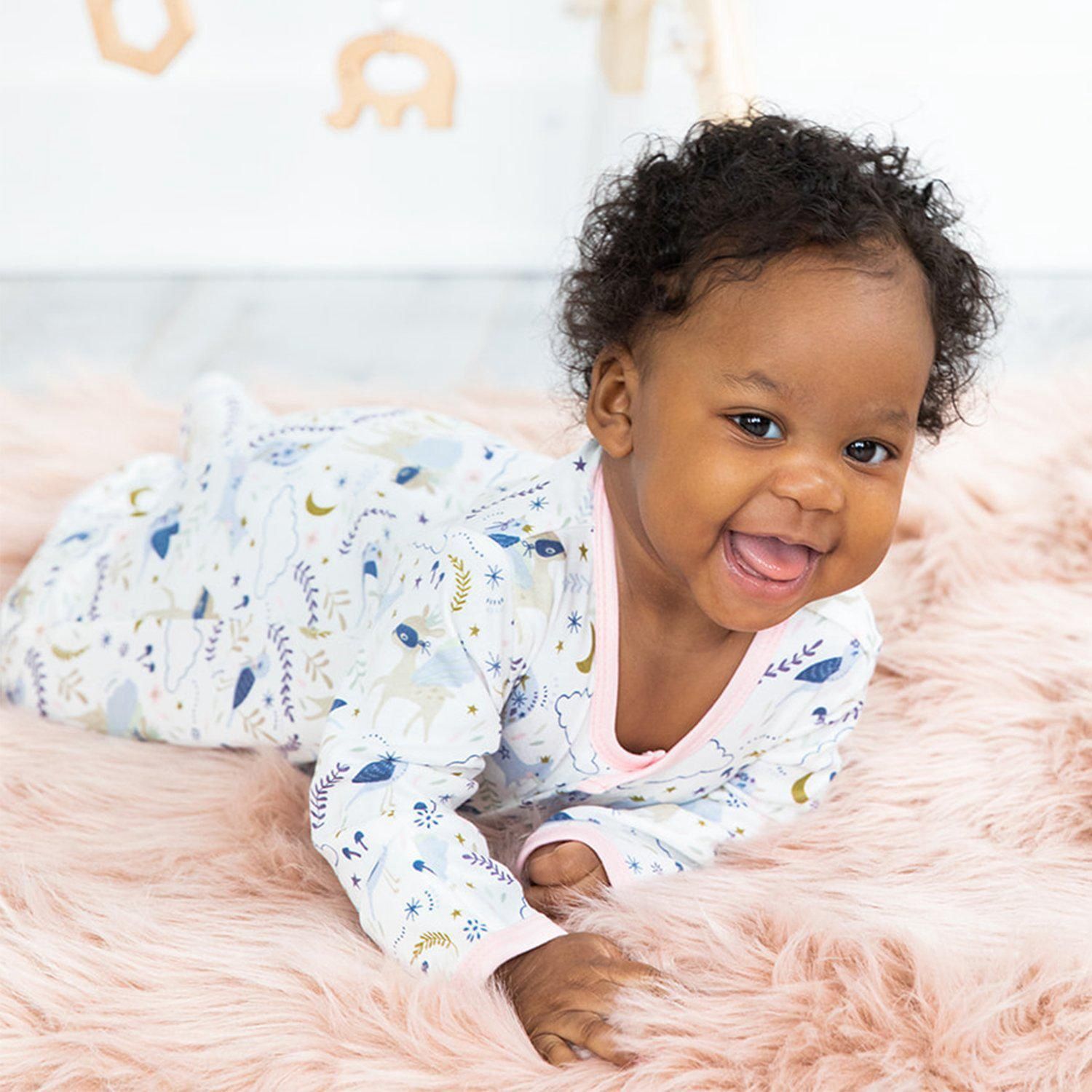 wonderland organic cotton magnetic footie