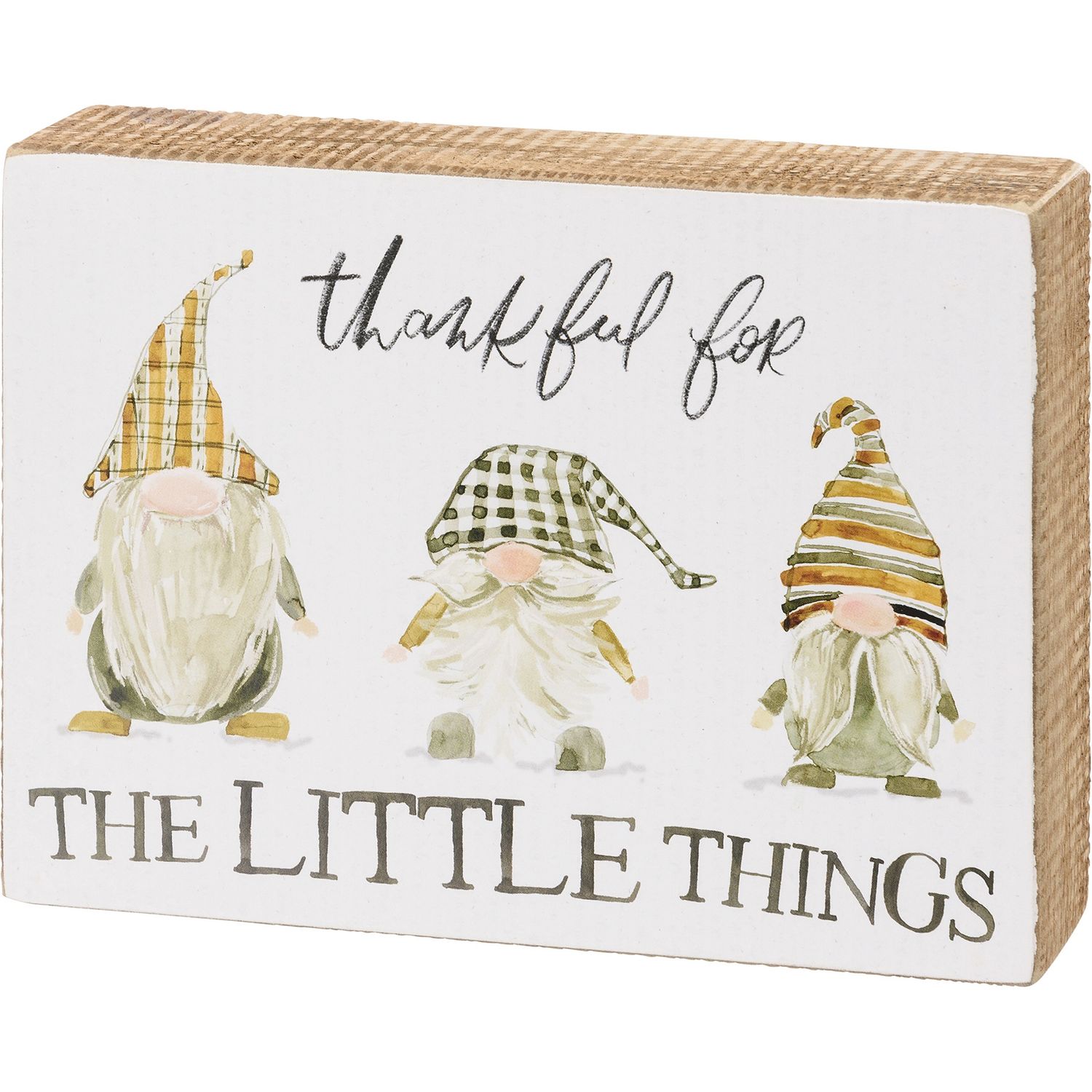 Box Sign - Thankful For The Little Things
