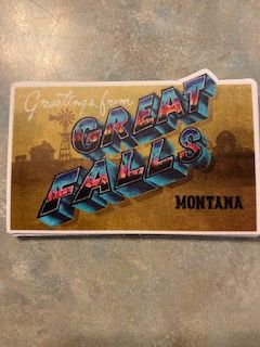 Great Falls Postcard Sticker