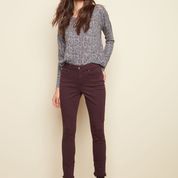 Crossed Fringe Hem Jean