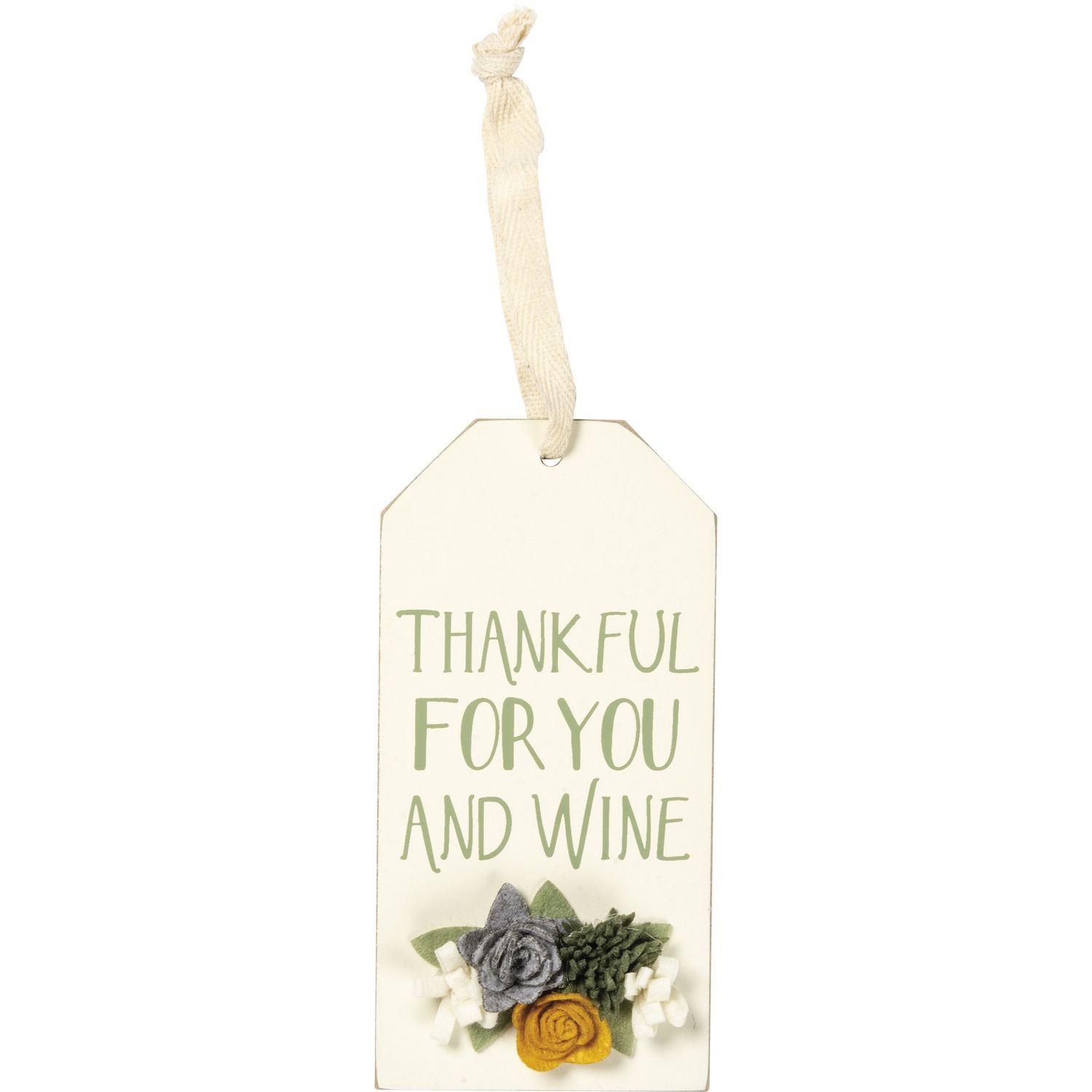Bottle Tag - Thankful For You And Wine