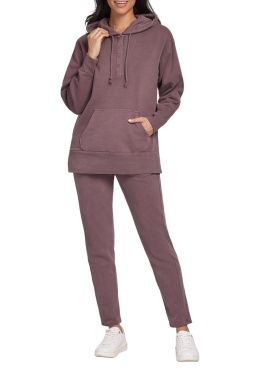 HOODIE W/ SIDE SLIT &amp; SNAP PLACKET