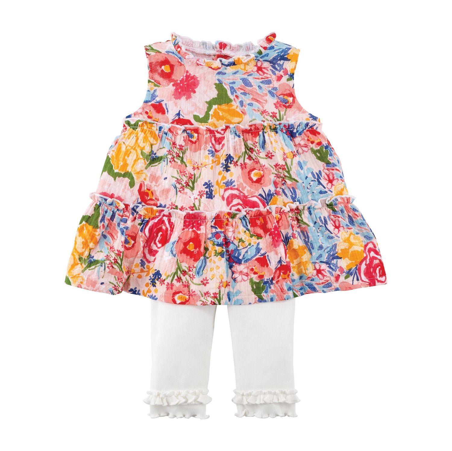 FLORAL TUNIC &amp; CAPRI SET