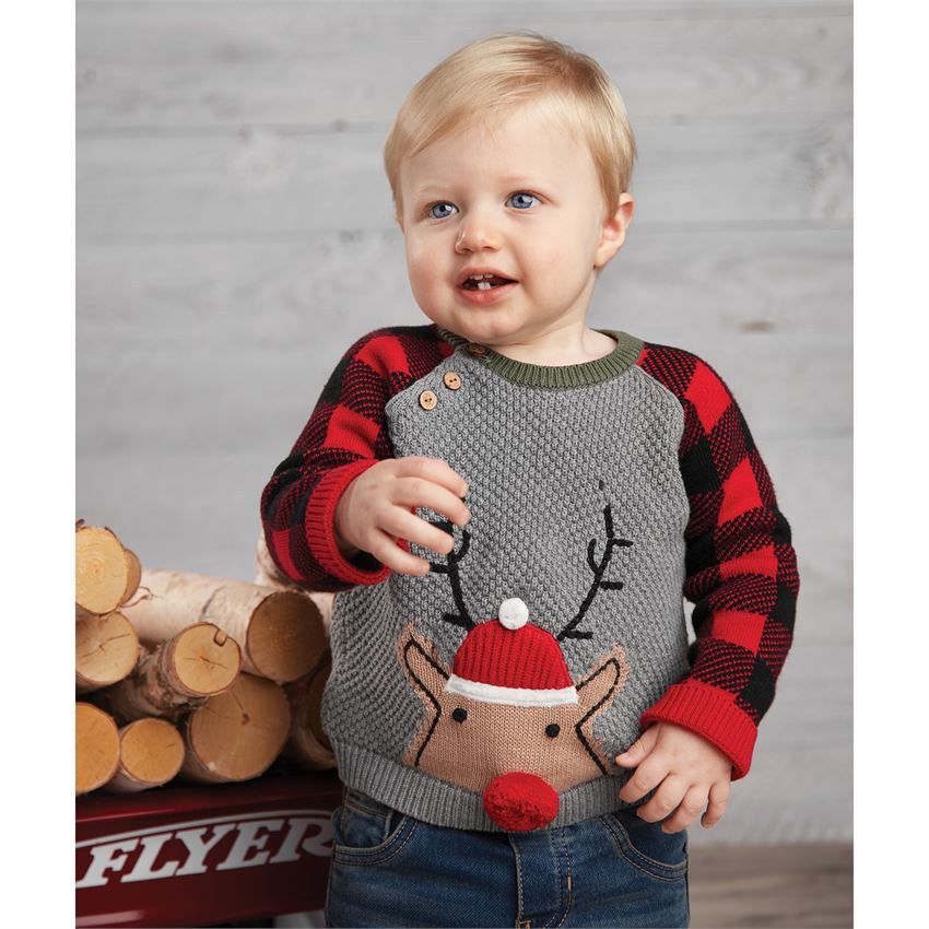 Boy's Buffalo Reindeer Sweater