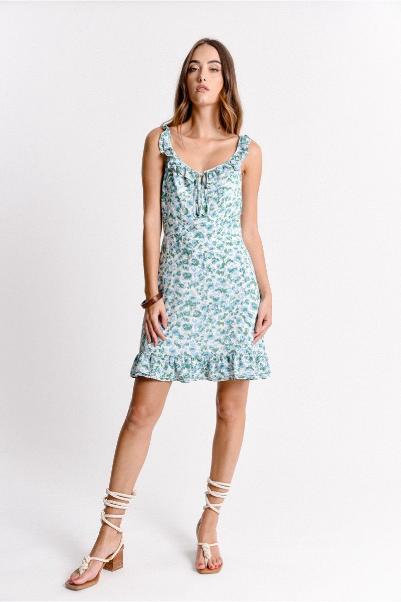 Ruffled Short Dress