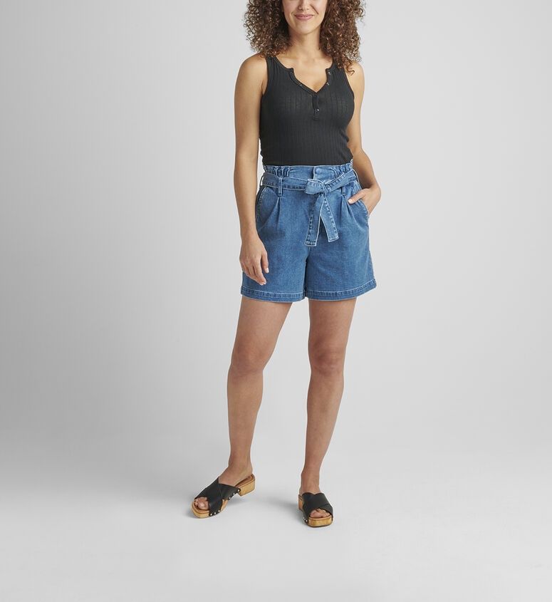 Belted Pleat High Rise Short