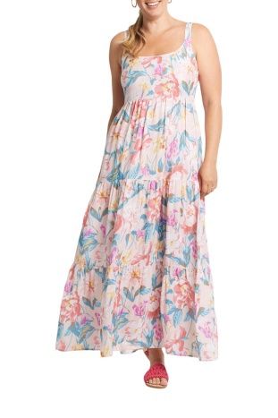 ROSE PRINT MAXI DRESS