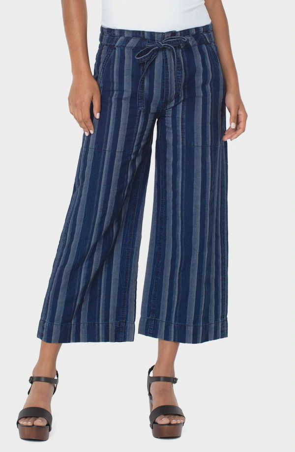 HI-RISE CROP WIDE LEG WITH SELF TIE