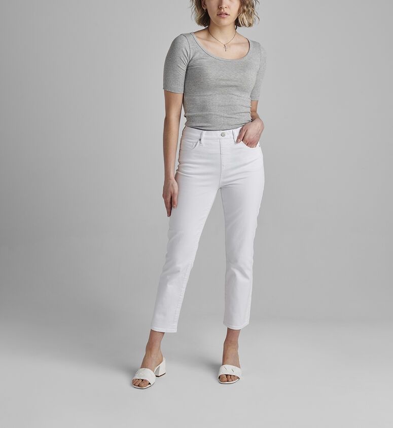 Valentina High Rise Straight Crop Pull-On Jeans