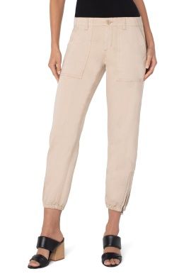 CROP UTILITY PANT W/ ZIP HEM 27" INSEAM