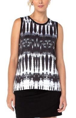 SLEEVELESS KNIT TOP WITH MITER BACK