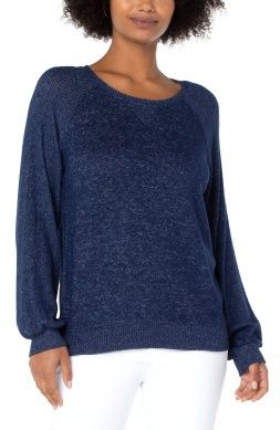 Crew Neck Longsleeve Raglan Pullover Sweater