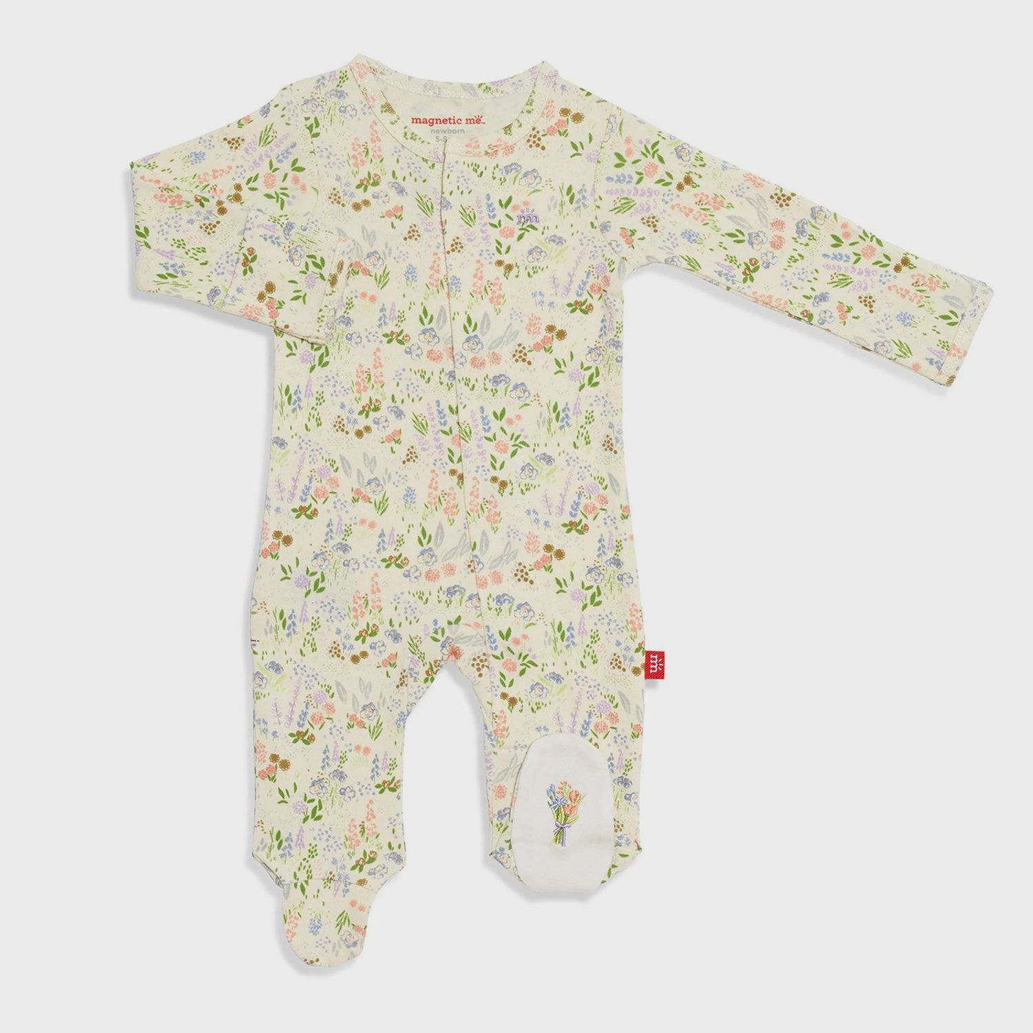 provence organic cotton magnetic footie