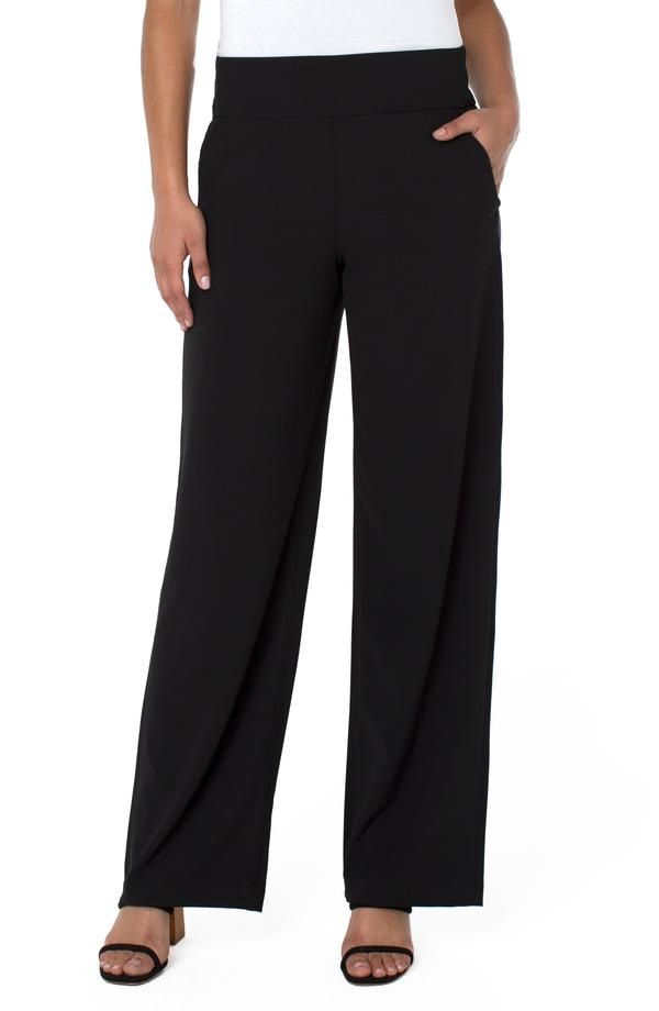 WIDE LEG PULL-ON TROUSER