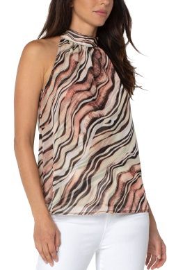 SLEEVELESS MOCK NECK TANK TOP