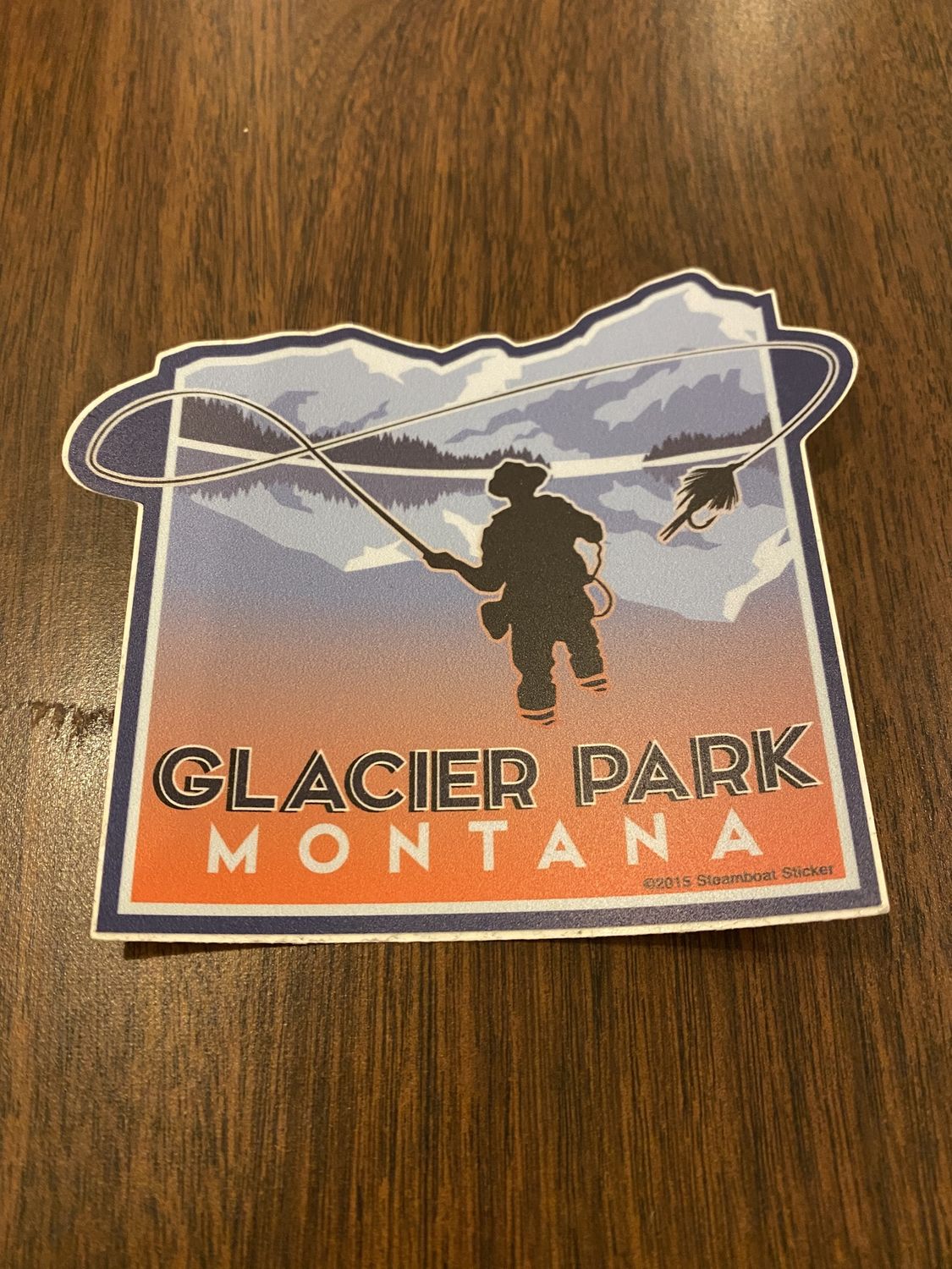 Montana Sticker - Glacier Fishing