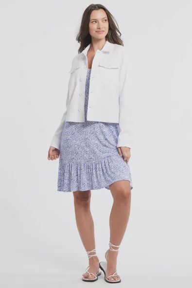 BOX PLEAT COLORED DENIM JACKET